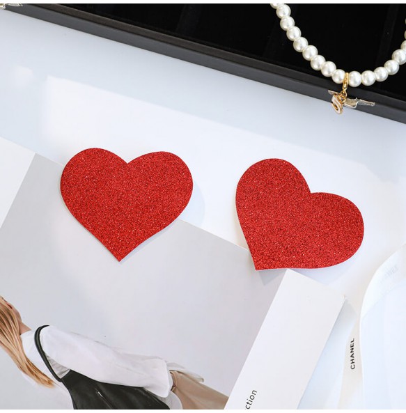 FEE ET MOI - Nipple Sticker Accessories (Red Heart-shaped)